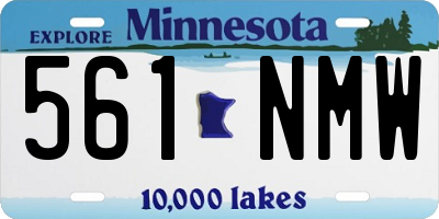 MN license plate 561NMW