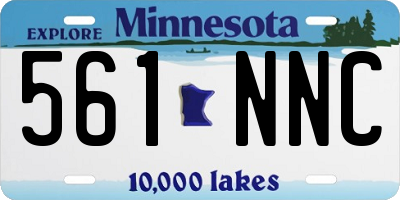 MN license plate 561NNC