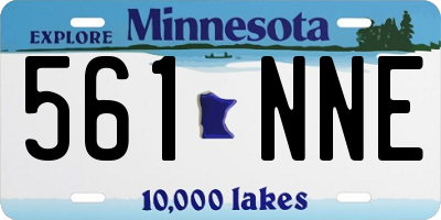 MN license plate 561NNE