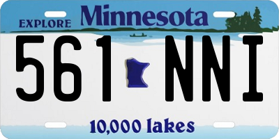 MN license plate 561NNI