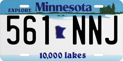 MN license plate 561NNJ