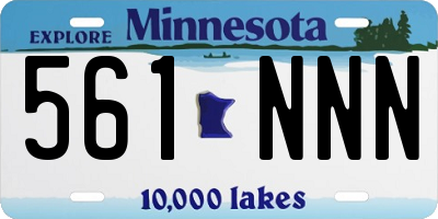 MN license plate 561NNN