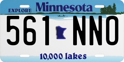 MN license plate 561NNO