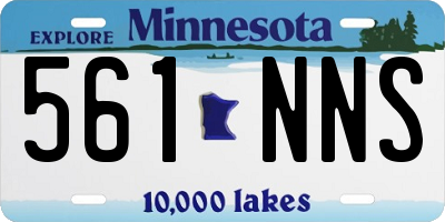 MN license plate 561NNS