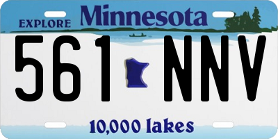 MN license plate 561NNV