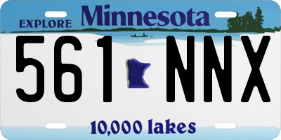MN license plate 561NNX