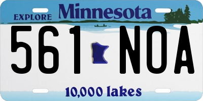 MN license plate 561NOA