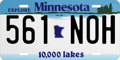 MN license plate 561NOH