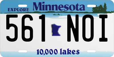 MN license plate 561NOI