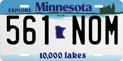 MN license plate 561NOM