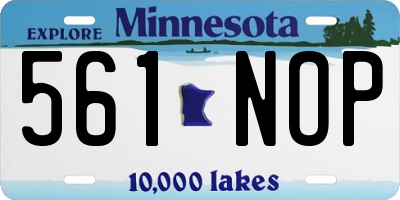 MN license plate 561NOP