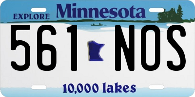 MN license plate 561NOS