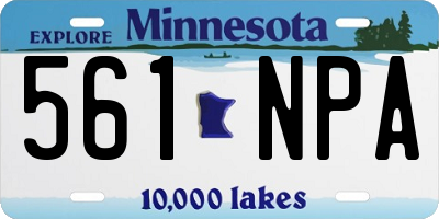 MN license plate 561NPA