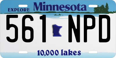 MN license plate 561NPD