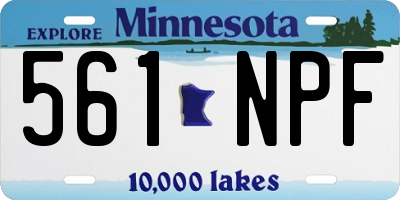 MN license plate 561NPF