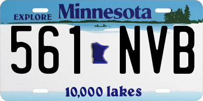 MN license plate 561NVB