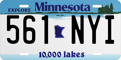 MN license plate 561NYI