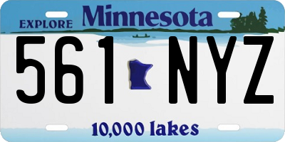 MN license plate 561NYZ