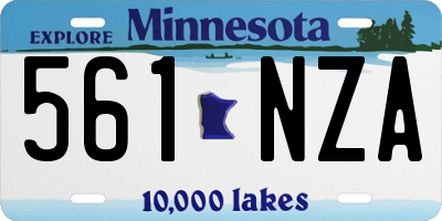 MN license plate 561NZA