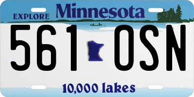 MN license plate 561OSN