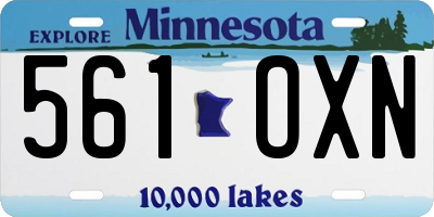 MN license plate 561OXN
