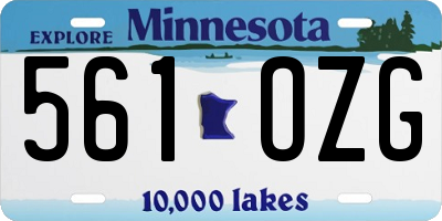 MN license plate 561OZG