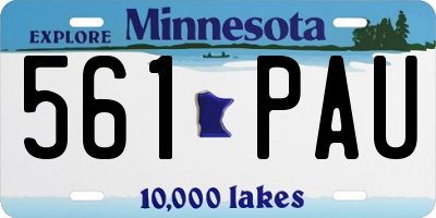 MN license plate 561PAU