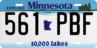 MN license plate 561PBF