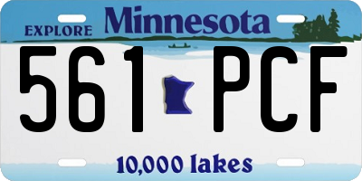 MN license plate 561PCF