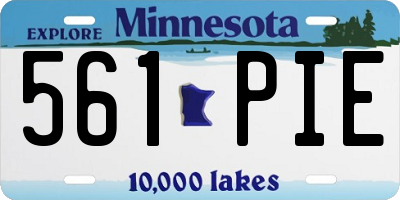 MN license plate 561PIE