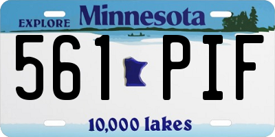 MN license plate 561PIF