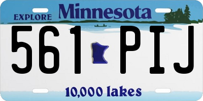 MN license plate 561PIJ