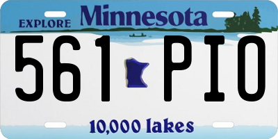 MN license plate 561PIO