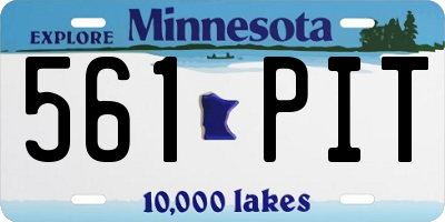 MN license plate 561PIT
