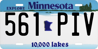 MN license plate 561PIV