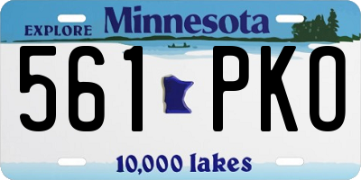 MN license plate 561PKO