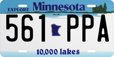 MN license plate 561PPA