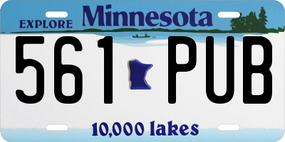 MN license plate 561PUB