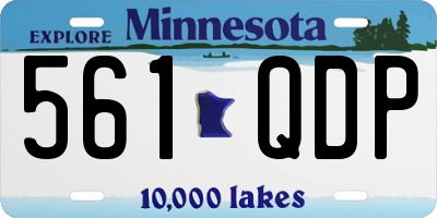 MN license plate 561QDP