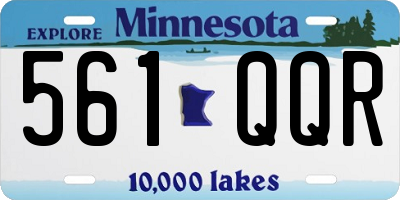 MN license plate 561QQR