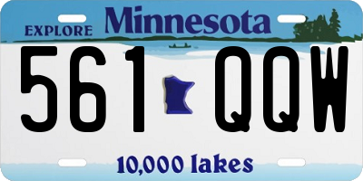 MN license plate 561QQW