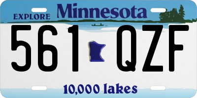 MN license plate 561QZF