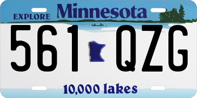 MN license plate 561QZG