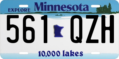 MN license plate 561QZH