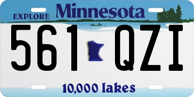 MN license plate 561QZI