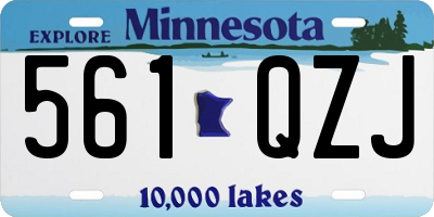 MN license plate 561QZJ