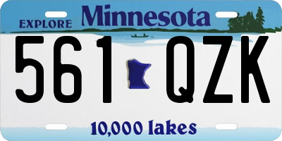 MN license plate 561QZK