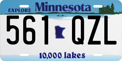 MN license plate 561QZL