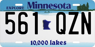 MN license plate 561QZN