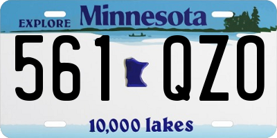 MN license plate 561QZO